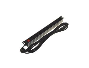 Listwa zasilająca RACK 19cali 1U 9 gniazd +wyłącznik 5m kabel