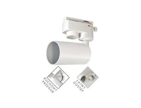 Oprawa sufitowa Lamia biała szynoprzewód 1-fazowa