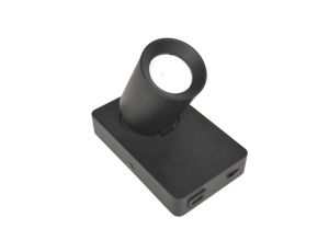 Lampa spotlight Taft 1xGU10 czarna gniazdo usb