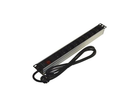 Listwa zasilająca RACK 19cali 1U 8 gniazd +wyłącznik