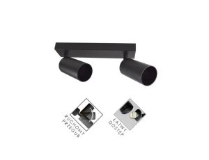 Lampa spotlight Fargo 2xGU10 czarna