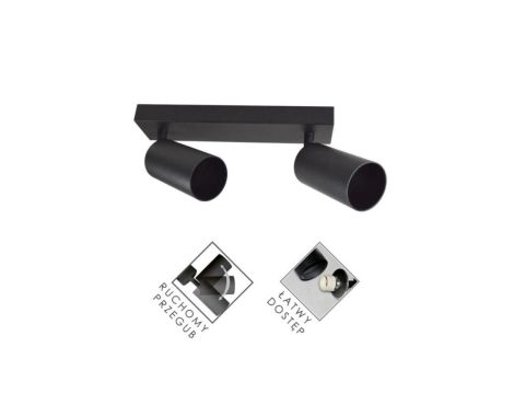 Lampa spotlight Fargo 2xGU10 czarna