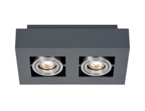 Oprawa sufitowa Pita Black+Silver ruchoma prostoką