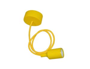 Oprawa Biko na żarówkę E27 z przewodem żółta