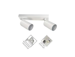Lampa spotlight Fargo 2xGU10 biała