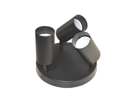 Lampa spotlight Fargo 3xGU10 czarna okrągła