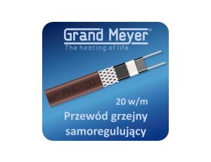 Kabel grzejny samoregulujący ekranowany PHC-20, 20W/m