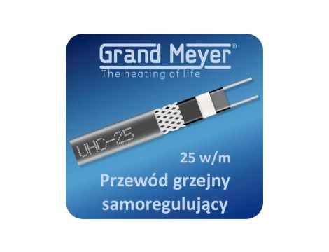 Kabel grzejny samoregulujący ekranowany UHC-25, 25W/m