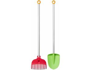 FISKARS ZESTAW ŁOPATKA I GRABKI