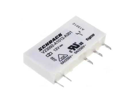 Przekaźnik: elektromagnetyczny SPDT Ucewki : 12VDC 6A/250VAC 0-1393236-7