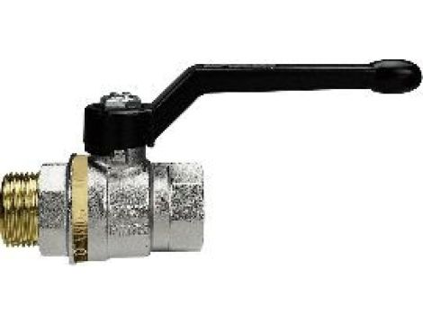Zawór kulowy G 1 1/4 GW - G 1 1/4 GZ PN25, mosiądz niklowany, PTFE