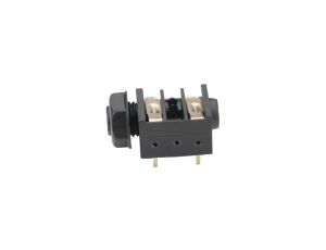 Gniazdo żeńskie Jack 1/4 (6,35 mm), mono (TS), 2 styki, 2 przełączniki do montażu na PCB, ST-P 1JP-003