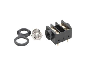 Gniazdo żeńskie Jack 1/4 (6,35 mm), mono (TS), 2 styki, 2 przełączniki do montażu na PCB, ST-P 1JP-018
