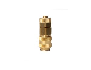 Szybkozłącze pneumatyczne DN5 typ 21, skręcane do węża fi 8x6 mm, mosiądz