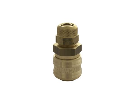 Szybkozłącze pneumatyczne DN7,2 typ 26, skręcane do węża fi 10x8 mm, mosiądz