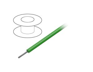 Przewód na rolce o długości 30,5m linka Cu, 600V PVC zielony 32 AWG 1850 GR005