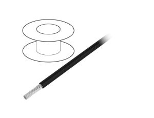 Przewód na rolce o długości 305m linka Cu, 300V PVC czarny 26 AWG 3049 BK001