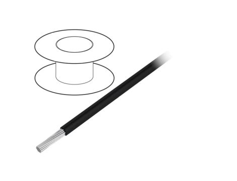 3049 BK001 Przewód na rolce o długości 305m linka Cu, 300V PVC czarny 26 AWG