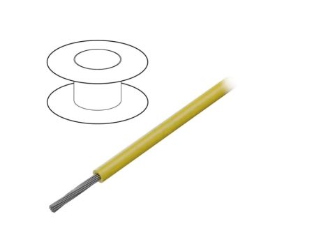 3253 YL005 Przewód na rolce o długości 30,5m linka Cu, 300V PVC żółty 18 AWG