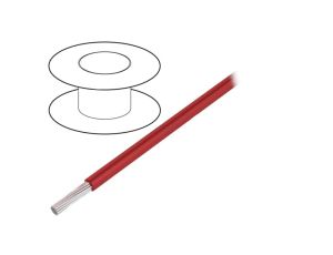 Przewód na rolce o długości 30,5m linka Cu, 300V PVC czerwony 24 AWG 3250 RD005