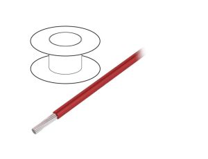 Przewód na rolce o długości 30,5m linka Cu, 300V PVC czerwony 22 AWG 3251 RD005