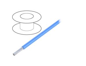Przewód na rolce o długości 30,5m linka Cu, 300V PVC niebieski 16 AWG 3254 BL005