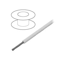 3254 WH005 Przewód na rolce o długości 30,5m linka Cu, 300V PVC biały 16 AWG