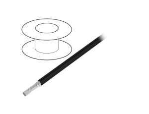 Przewód na rolce o długości 30,5m linka Cu, 300V PVC czarny 20 AWG 3053 BK005