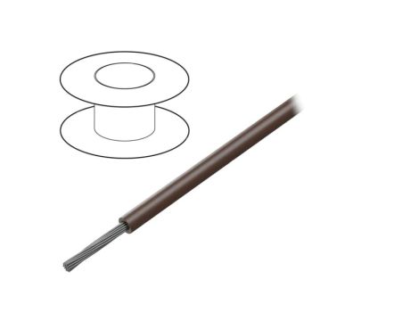 7056 BR005 Przewód na rolce o długości 30,5m linka Cu, 150V PVC brązowy 20 AWG