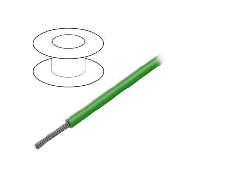 7056 GR005 Przewód na rolce o długości 30,5m linka Cu, 150V PVC zielony 20 AWG