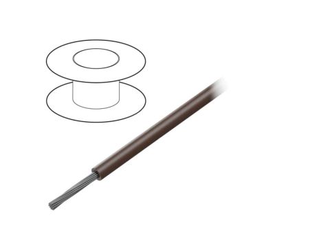 7058/19 BR005 Przewód na rolce o długości 30,5m linka Cu, 150V PVC brązowy 16 AWG
