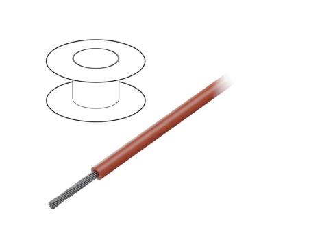 7132 RD005 Przewód na rolce o długości 30,5m linka Cu, 300V PVC czerwony 20 AWG