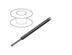 Przewód na rolce o długości 30,5m linka Cu, 150V PVC czarny 18 AWG 7057 BK005