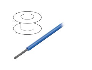 Przewód na rolce o długości 30,5m linka Cu, 150V PVC niebieski 18 AWG 7057/19 BL005