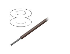 Przewód na rolce o długości 30,5m linka Cu, 150V PVC brązowy 18 AWG 7057/19 BR005