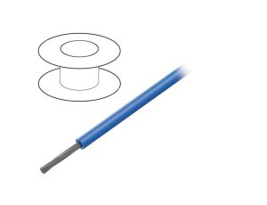 Przewód na rolce o długości 30,5m linka Cu, 150V PVC niebieski 16 AWG 7058/19 BL005