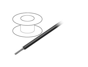Przewód na rolce o długości 30,5m linka Cu, 600V PVC czarny 32 AWG 1850 BK005