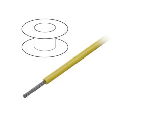 Przewód na rolce o długości 30,5m linka Cu, 600V PVC żółty 28 AWG 1852 YL005