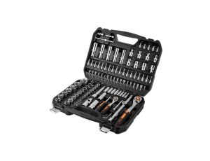 Zestaw kluczy nasadowych 1/2 i 1/4, bitów oraz akcesoriów NEO 10-066 Komplet 110 elementów w walizce