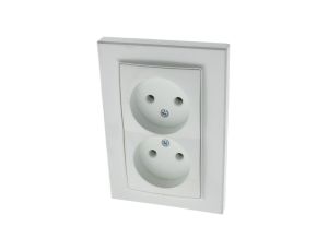 Gniazdo pt podtynkowe podwójne bez uziemienia bu Argo