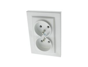 Gniazdo pt podtynkowe podwójne z uziemieniem zu Argo