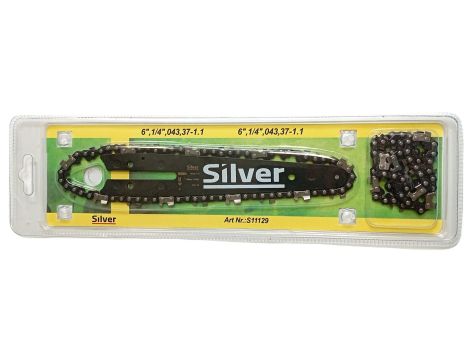 SILVER PROWADNICA+2xŁAŃCUCH  12" 3/8" ,050,45-1,3mm