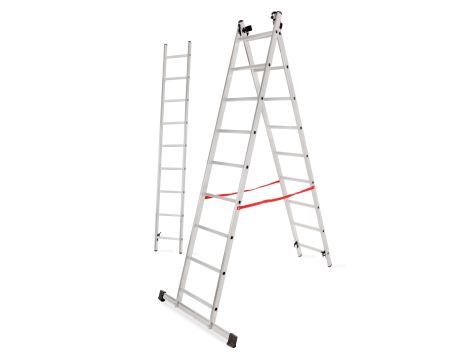 AWTOOLS DRABINA ALUMINIOWA BASIC 3x10 STOPNI 150KG - 7