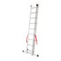 AWTOOLS DRABINA ALUMINIOWA BASIC 3x10 STOPNI 150KG - 6