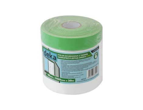 FOLIA OCHRONNA Z TAŚMĄ ZIELONĄ DO ZEWNĄTRZ 110CM*20M