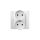 CARLA Gniazdo podwójne b/u 2x2P mod bez ramki białe 1744-10