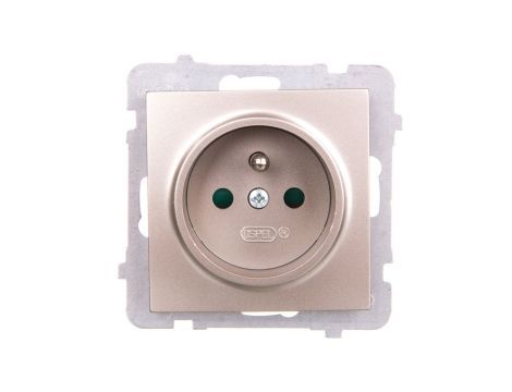 AS Gniazdo pojedyncze z/u z przesłonami satyna light GP-1GZP/m/45