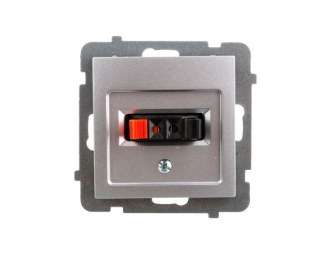 AS Gniazdo głośnikowe pojedyncze srebro GG-1G/m/18