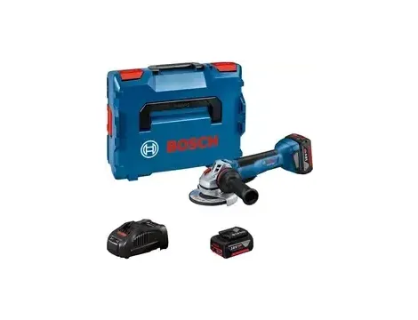 BOSCH SZLIFIERKA KĄTOWA 125mm GWS 18V-10 P 2x5,0Ah WŁ. ŁOPATKOWY LB 06019J4101