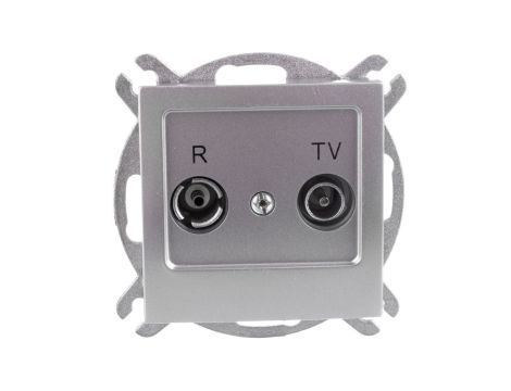 AS Gniazdo antenowe RTV zakończeniowe 10dB srebro GPA-10GPZ/m/18